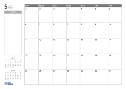 A landscape monthly calendar template featuring an unlined notes section and mini calendars for the previous and next months on the left, and a 7×5 monthly grid on the right.