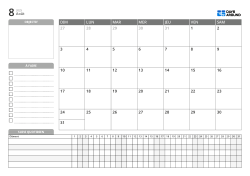 Modèle de calendrier mensuel paysage avec objectifs, liste de tâches et suivi quotidien