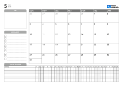 Monatskalender im Querformat mit Zielen, To-do-Liste und Daily Tracker