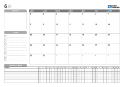 Modèle de calendrier mensuel paysage avec objectifs, liste de tâches et suivi quotidien