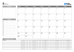 Plantilla de calendario mensual horizontal con objetivos, lista de tareas y seguimiento diario