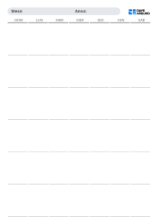 Modello di calendario mensile senza date in formato verticale con scelta tra inizio domenica o lunedì e layout da 5 o 6 settimane, con spazi aperti per note e pianificazione