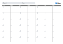 Write-in landscape monthly calendar template for printing with Sunday or Monday start options, flexible 5-week or 6-week layouts, and clear separation for dates and schedules