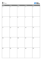 Weekday-only portrait monthly calendar template: schedule and study planner
