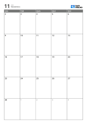 Modelo de calendário mensal vertical apenas com dias úteis: planejador de agenda e estudo