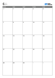 Monatskalender-Vorlage im Hochformat nur mit Werktagen: Termin- und Lernplaner