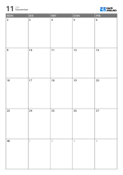 Monatskalender-Vorlage im Hochformat nur mit Werktagen: Termin- und Lernplaner