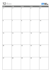 Modelo de calendário mensal vertical apenas com dias úteis: planejador de agenda e estudo