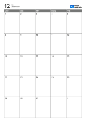 Monatskalender-Vorlage im Hochformat nur mit Werktagen: Termin- und Lernplaner