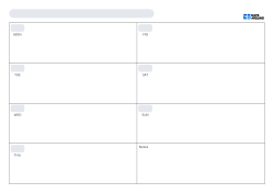 Undated landscape weekly planner with space to write your own title and dates, featuring 7 daily sections and a notes area for organizing weekly schedules and tasks