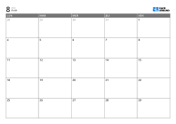 Modèle de calendrier mensuel paysage avec jours ouvrés uniquement : planificateur planning et études