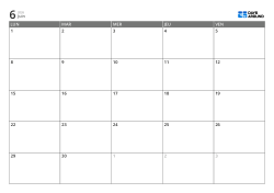 Modèle de calendrier mensuel paysage avec jours ouvrés uniquement : planificateur planning et études