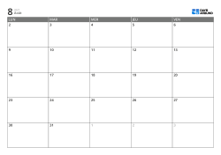 Modèle de calendrier mensuel paysage avec jours ouvrés uniquement : planificateur planning et études