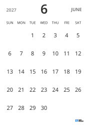 portrait monthly calendar template, showing only dates to help you focus on schedule planning with a simple design