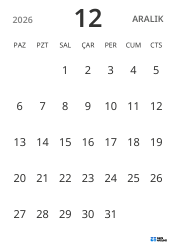 dikey aylık takvim şablonu, yalnızca tarihleri göstererek sade tasarımla planlamaya odaklanmayı sağlar