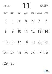 dikey aylık takvim şablonu, yalnızca tarihleri göstererek sade tasarımla planlamaya odaklanmayı sağlar