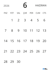 dikey aylık takvim şablonu, yalnızca tarihleri göstererek sade tasarımla planlamaya odaklanmayı sağlar