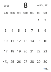 portrait monthly calendar template, showing only dates to help you focus on schedule planning with a simple design