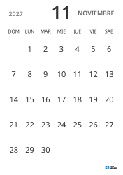 plantilla de calendario mensual en formato vertical, con solo fechas para centrarse en la planificación con un diseño sencillo