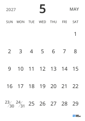 portrait monthly calendar template, showing only dates to help you focus on schedule planning with a simple design
