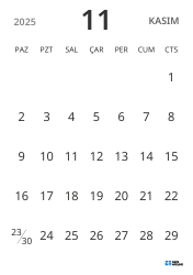 dikey aylık takvim şablonu, yalnızca tarihleri göstererek sade tasarımla planlamaya odaklanmayı sağlar