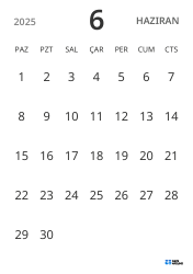 dikey aylık takvim şablonu, yalnızca tarihleri göstererek sade tasarımla planlamaya odaklanmayı sağlar