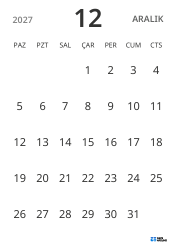 dikey aylık takvim şablonu, yalnızca tarihleri göstererek sade tasarımla planlamaya odaklanmayı sağlar
