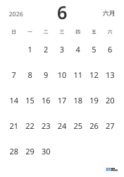 纵向 月度日历模板，仅显示日期，采用简洁设计，便于专注于日程管理