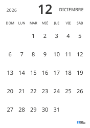 plantilla de calendario mensual en formato vertical, con solo fechas para centrarse en la planificación con un diseño sencillo