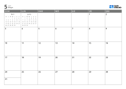 Calendario mensual 7 × 5 con mini calendarios del mes anterior y siguiente en los espacios libres – plantilla (Horizontal).