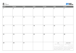 Monatskalender 7 × 5 mit Mini-Kalendern für den Vor- und Folgemonat im freien Bereich – Vorlage (Querformat).