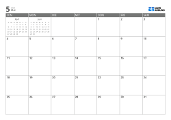 Monatskalender 7 × 5 mit Mini-Kalendern für den Vor- und Folgemonat im freien Bereich – Vorlage (Querformat).