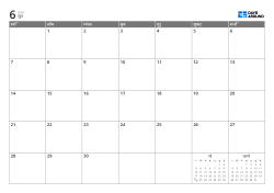 खाली स्थान में पिछले/अगले महीने के मिनी कैलेंडर सहित 7 × 5 मासिक कैलेंडर — टेम्पलेट (हॉरिज़ॉन्टल)।