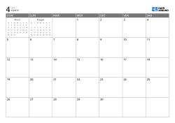Calendario mensile 7 × 5 con mini calendari del mese precedente e successivo negli spazi liberi – modello (Orizzontale).