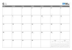 A 7 × 5 monthly calendar with previous/next month mini calendars displayed in the empty area – monthly calendar template (Horizontal).