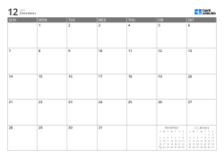 A 7 × 5 monthly calendar with previous/next month mini calendars displayed in the empty area – monthly calendar template (Horizontal).