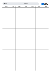 Modello di calendario mensile senza date in formato verticale con scelta tra inizio domenica o lunedì e layout da 5 o 6 settimane, ideale per organizzare lavoro o studio