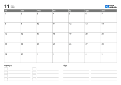 इवेंट सूची और नोट्स क्षेत्र वाला लैंडस्केप मासिक कैलेंडर टेम्पलेट