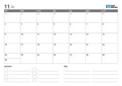 इवेंट सूची और नोट्स क्षेत्र वाला लैंडस्केप मासिक कैलेंडर टेम्पलेट