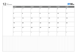 Modello di calendario mensile orizzontale con calendario di 6 settimane con inizio domenica, spazio note a sinistra e ampia griglia note in basso