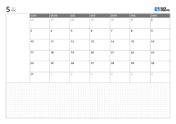 Monatskalender-Vorlage im Landscape-Format mit 6-Wochen-Kalender ab Sonntag, Notizbereich links und großem Grid-Notizbereich unten