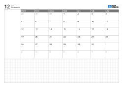 Plantilla de calendario mensual horizontal con calendario de 6 semanas que inicia en domingo, espacio de notas a la izquierda y amplia cuadrícula inferior