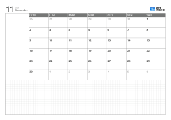 Modello di calendario mensile orizzontale con calendario di 6 settimane con inizio domenica, spazio note a sinistra e ampia griglia note in basso