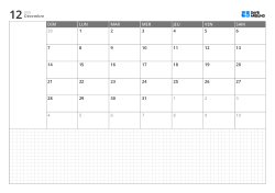 Modèle de calendrier mensuel paysage avec calendrier sur 6 semaines commençant le dimanche, espace de notes à gauche et grande grille en bas