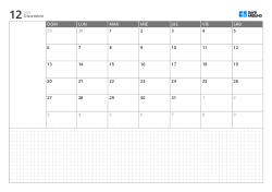 Plantilla de calendario mensual horizontal con calendario de 6 semanas que inicia en domingo, espacio de notas a la izquierda y amplia cuadrícula inferior