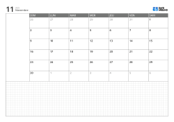 Modèle de calendrier mensuel paysage avec calendrier sur 6 semaines commençant le dimanche, espace de notes à gauche et grande grille en bas