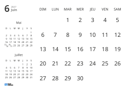 Modèle de calendrier mensuel affichant uniquement les dates avec mini-calendriers du mois précédent et du mois suivant (Paysage)