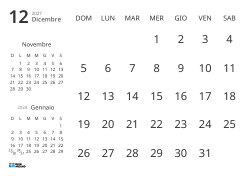Modello di calendario mensile con solo le date e mini calendari del mese precedente e successivo (Orizzontale)