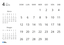 Modello di calendario mensile con solo le date e mini calendari del mese precedente e successivo (Orizzontale)