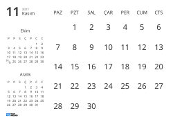 Yalnızca tarihleri gösteren ve önceki ile sonraki ayın mini takvimlerini içeren aylık takvim şablonu (Yatay)